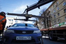 Как в Воронеже эвакуируют машины_5