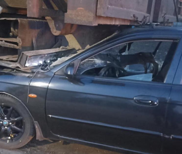 Иномарка въехала в грузовик на трассе под Воронежем: пострадало 2 человека